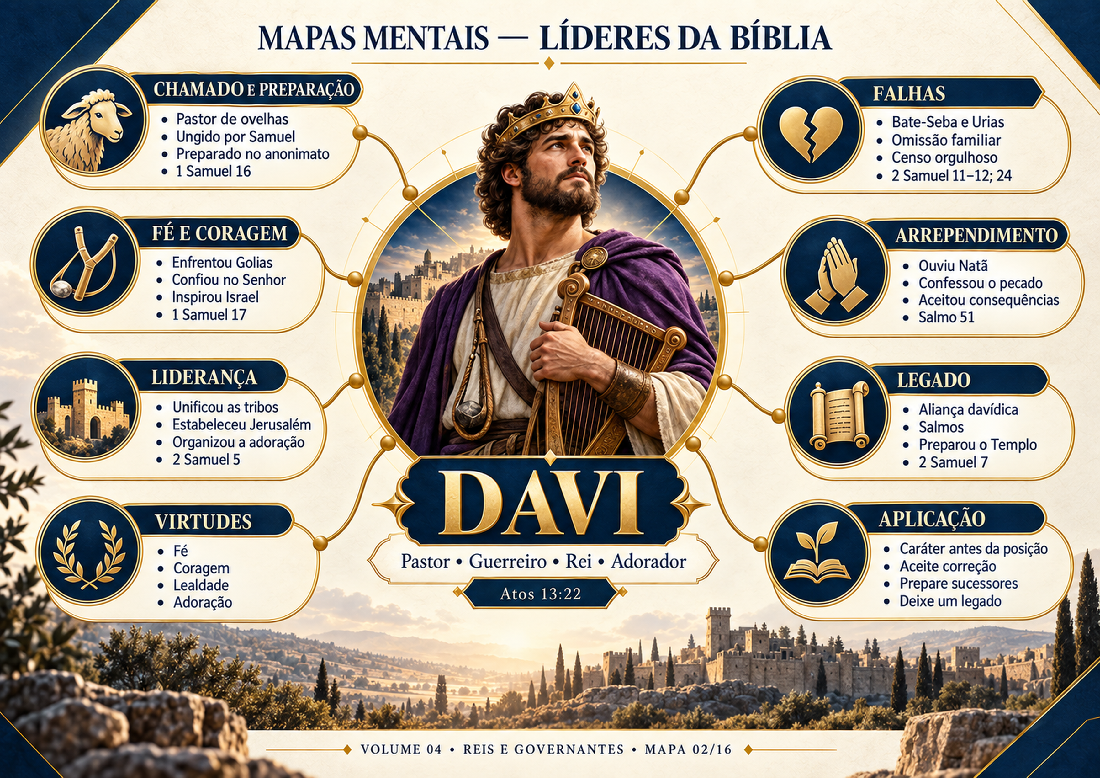 Amostra do mapa mental sobre Davi