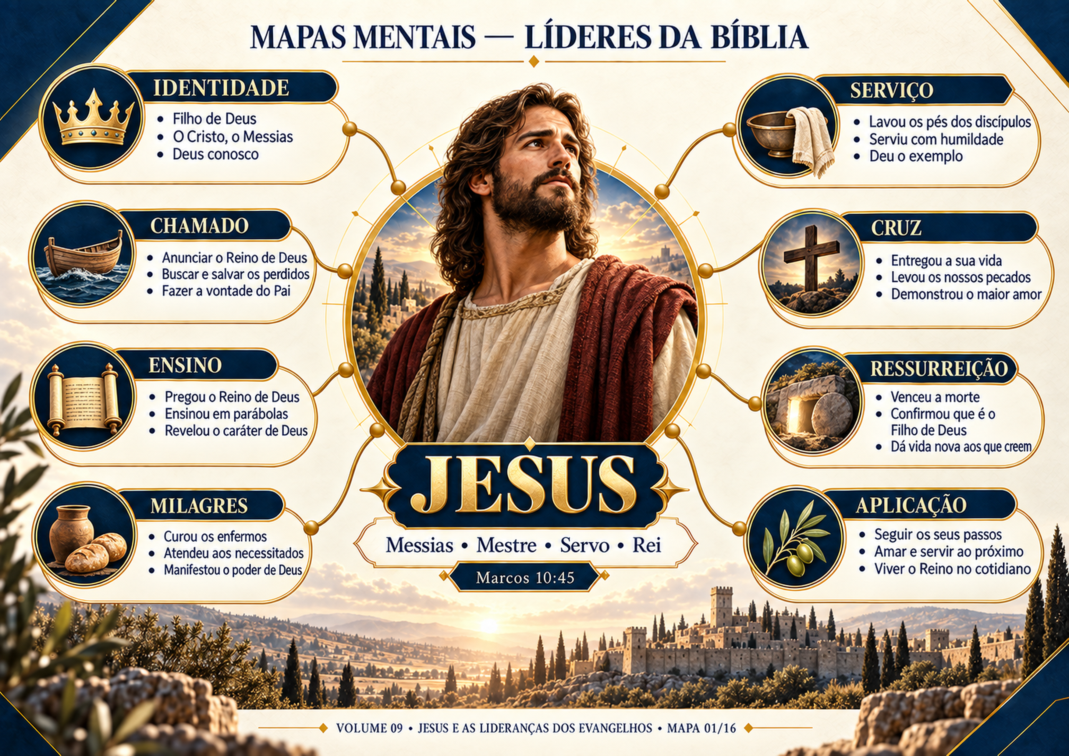 Amostra do mapa mental sobre Jesus